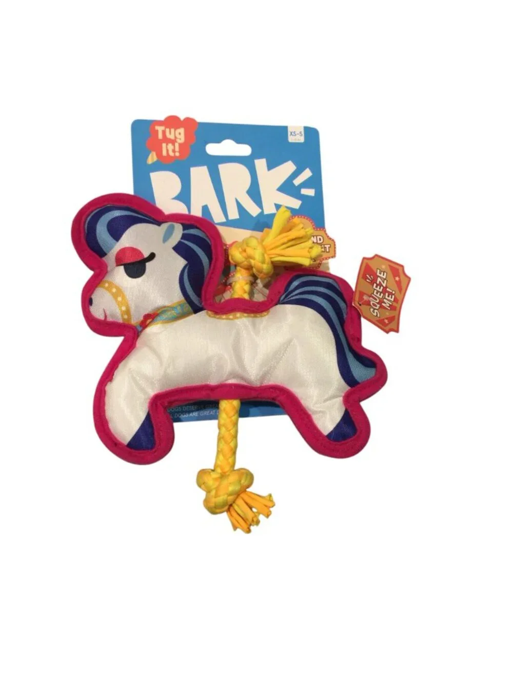Bark Wagland Amusement Bark Merry-Go Hound Tug It Rope Crinkle Squeaker Dog Toy